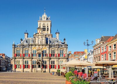 ansichtkaart Delft - stadhuis