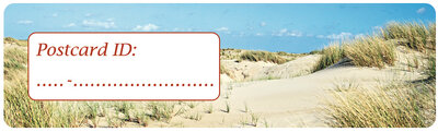 Postrossing postcard ID stickers - 6x duinen