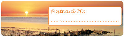 Postcard ID stickers - 6x Waddenzee