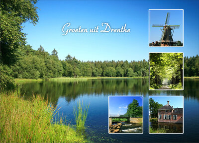 ansichtkaart landschappen in Drenthe