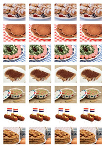 Eten stickervel voor Postcrossing