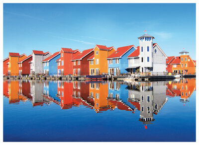 Ansichtkaart Reitdiep haven in Groningen