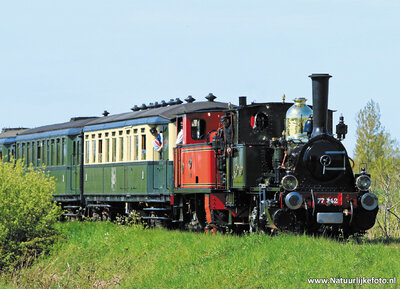 ansichtkaart stoomlocomotief NS 7742