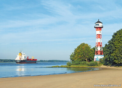 ansichtkaart vuurtoren Wittenbergen Hamburg