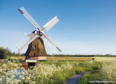 ansichtkaart molen de Eendracht Sebaldeburen